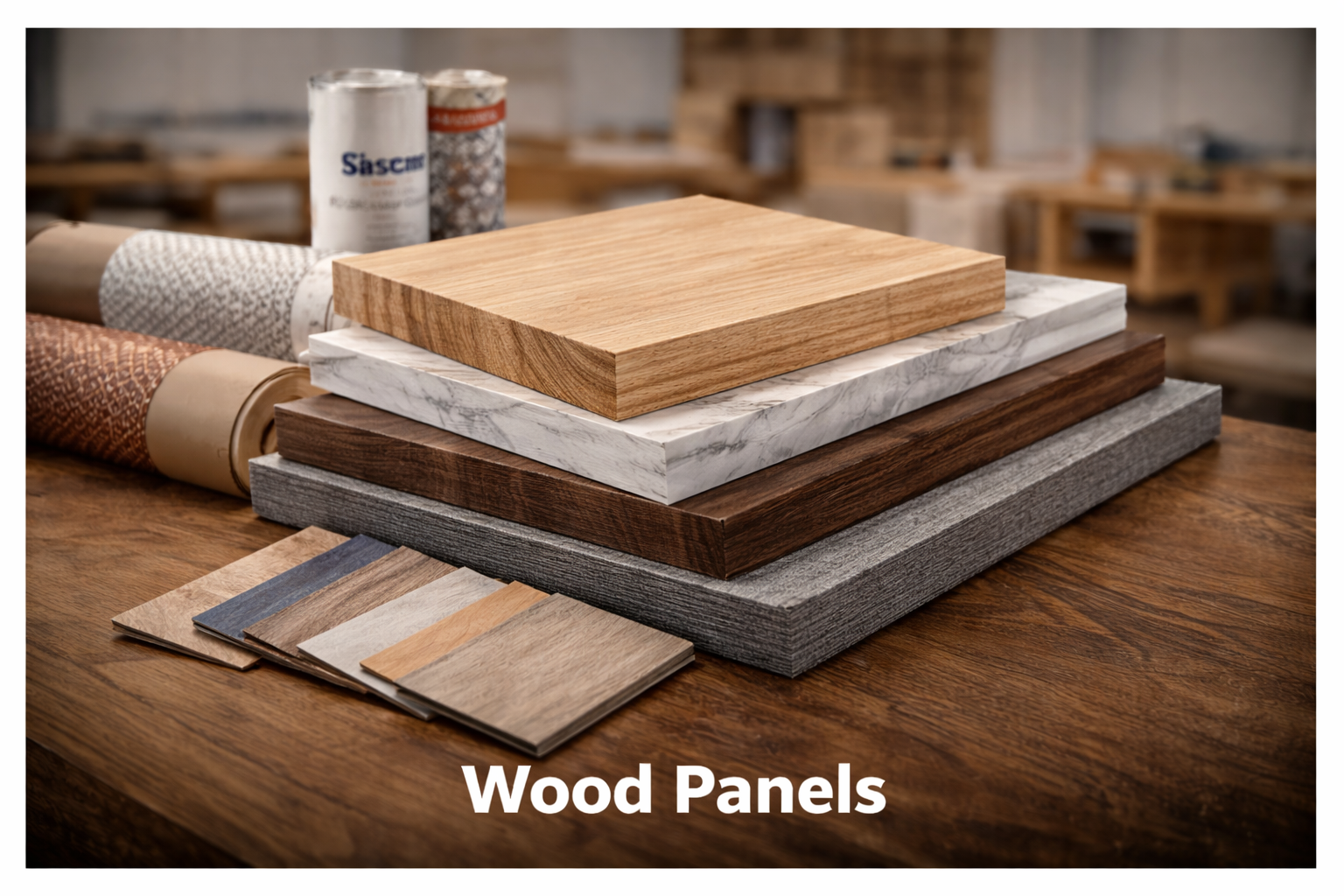 Kastamonu decorative panels and board samples
